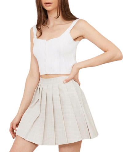 Vista adicional de Blusa M, Down Top Ladies Square Off Blanco - ADAMS
