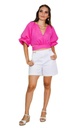Vista adicional de Blusa Puff-sleeve Top Rosado - ADAMS