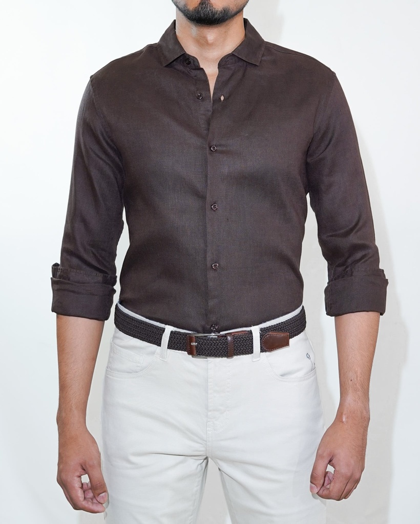 Vista adicional de Camisa Bruno Cassini Lino French Modelo 8020-106 - ADAMS