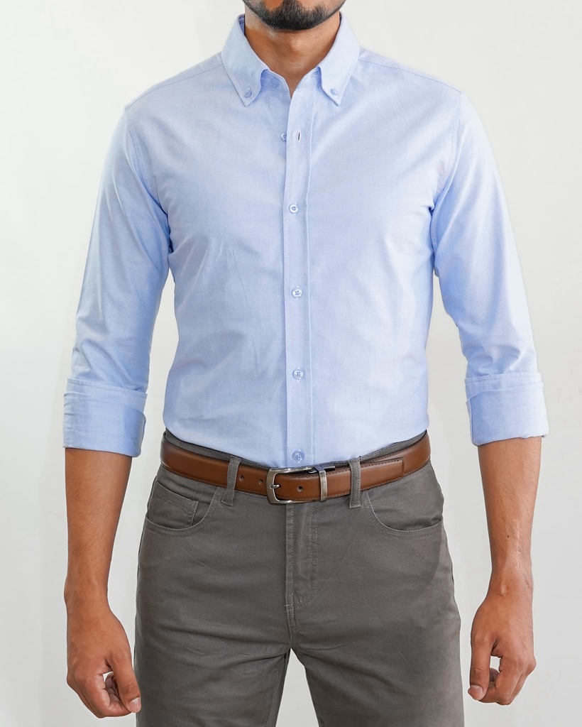 Vista adicional de Camisa Bruno Cassini Normal Shirt Celeste Modelo Cm0042mbu - ADAMS