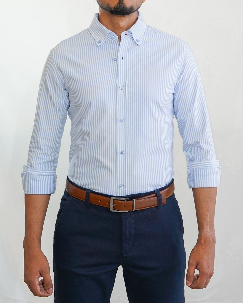 Vista adicional de Camisa Bruno Cassini Normal Shirt Celeste Modelo Cm0044lbu - ADAMS