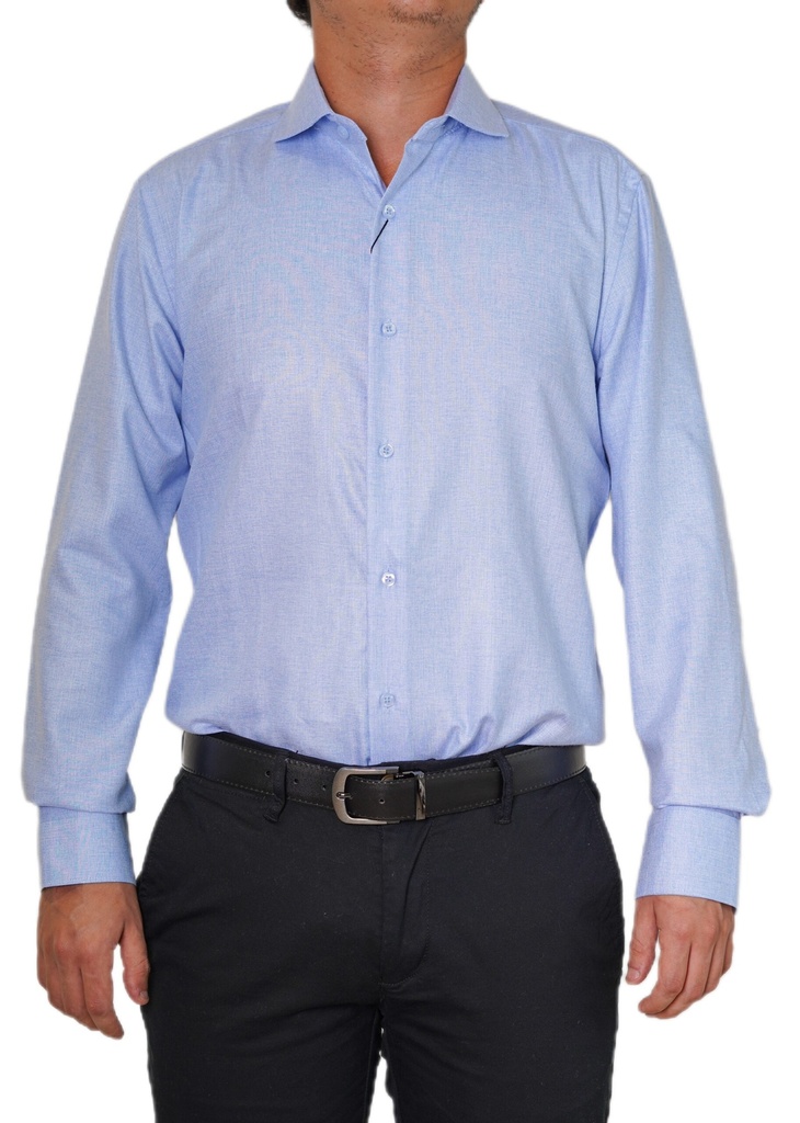 Vista adicional de [20002-16.5-S2] Camisa Bruno Cassini Puño Sencillo Azul Oscuro Modelo 20002-16.5 - ADAMS