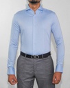 Vista adicional de Camisa Bruno Cassini Puño Sencillo Azul Rombo - ADAMS