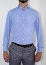 Vista adicional de Camisa Bruno Cassini Puño Sencillo Cuadro Azul Modelo C1100-1-2 - ADAMS