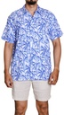 Vista adicional de Camisa Cubavera Manga Corta Brilliant Blanco Modelo Cuw - ADAMS