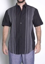 Vista adicional de Camisa Cubavera Manga Corta Jet Negro Modelo Cuwsa020 - ADAMS