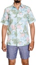 Vista adicional de Camisa Cubavera Manga Corta Lino Aqua Esque - ADAMS