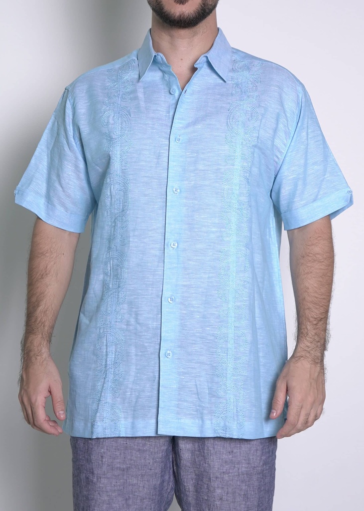 Vista adicional de Camisa Cubavera Manga Corta Swin Cap - ADAMS