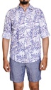 Vista adicional de Camisa Cubavera Manga Larga Lino Brilliant Blanco - ADAMS