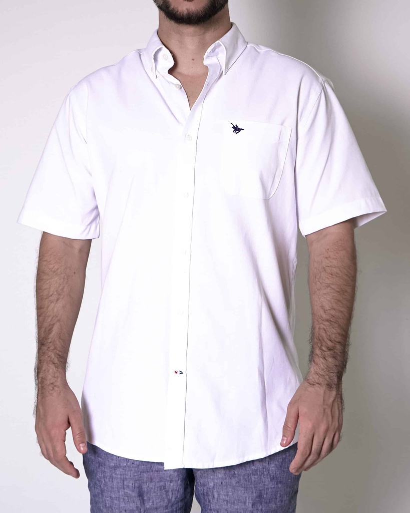 Vista adicional de Camisa Long Beach Manga Corta Blanco Modelo Lbpc-b03-102r - ADAMS