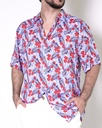 Vista adicional de Camisa TED Lapidus Manga Corta Hombre Rojo - ADAMS