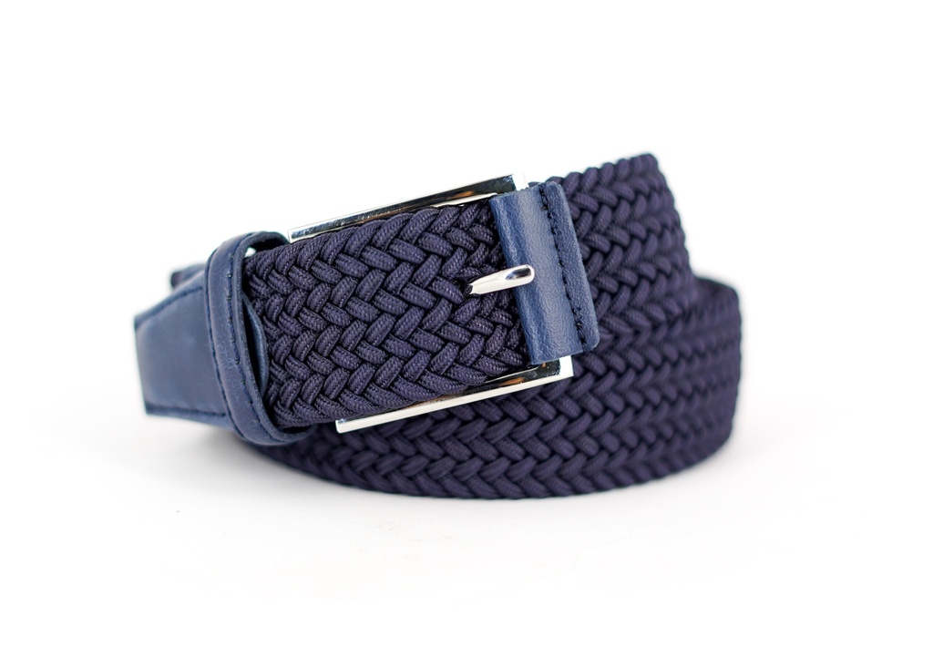 Vista adicional de [CIN-C-NV] Cinturon Bruno Cassini Elastic Azul Marino - ADAMS