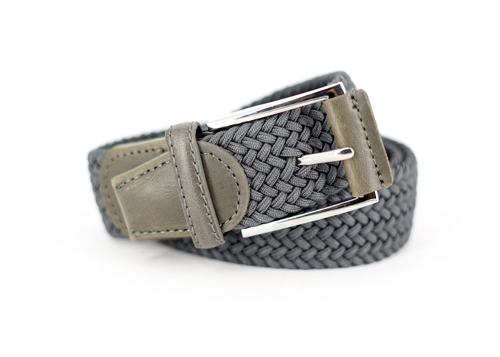 Vista adicional de [CIN-C-GR] Cinturon Bruno Cassini Elastic Gris - ADAMS