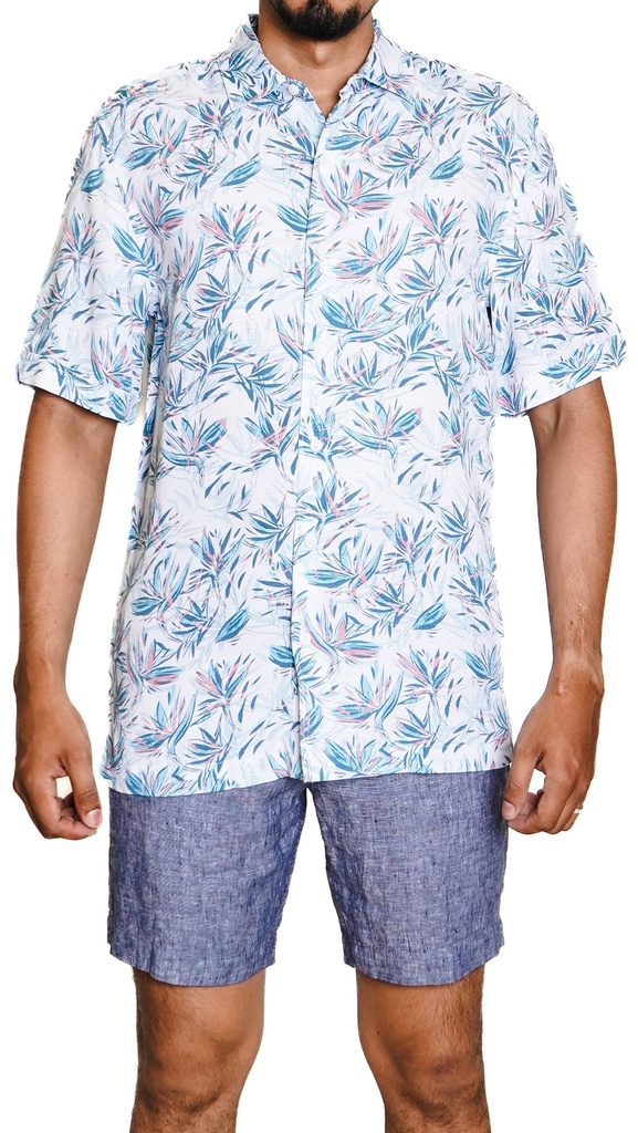 Vista adicional de H. CAMISA CUBAVERA M/C P/CABALLERO BRILLIANT WHITE - ADAMS