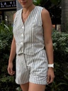 Vista adicional de Short Milano Raya Gris - ADAMS