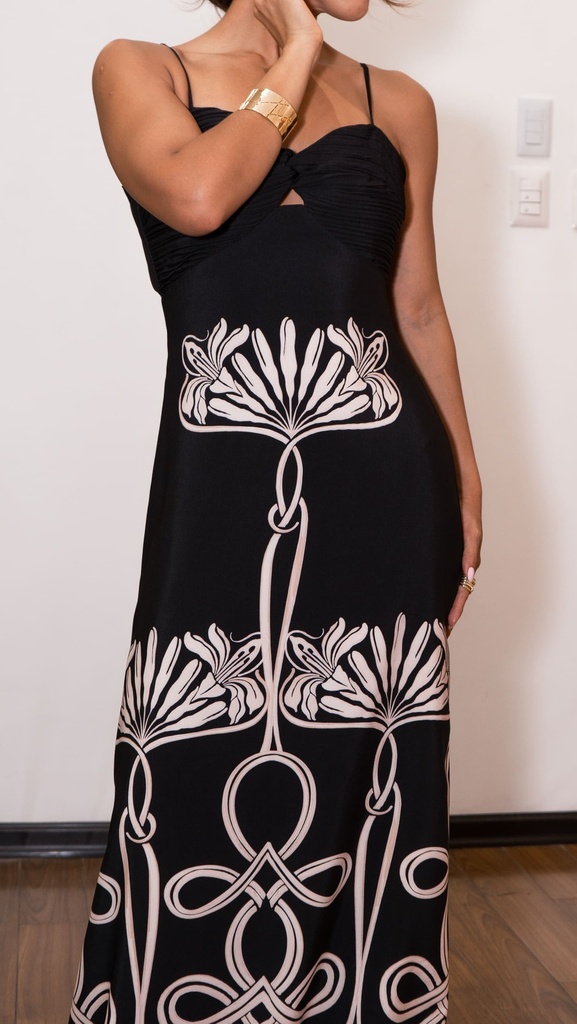 Vista adicional de Vestido Elda Negro - ADAMS