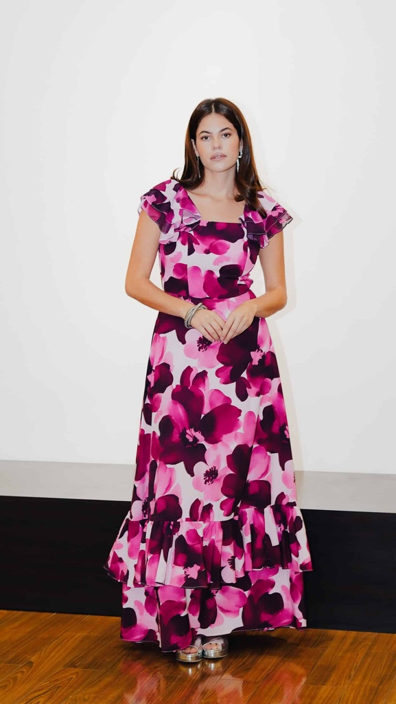 Vista adicional de [VE-PAULINA-MAG-S] Vestido Paulina Magenta - ADAMS