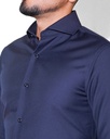 Vista adicional 3 de Camisa Bruno Cassini Puño Sencillo Marino - ADAMS