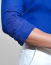Vista adicional 4 de Camisa Bruno Cassini Lino French Shirt Azul - ADAMS