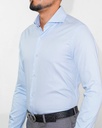 Vista adicional 2 de Camisa Bruno Cassini Puño Sencillo Celeste Modelo 4s22026-2 - ADAMS
