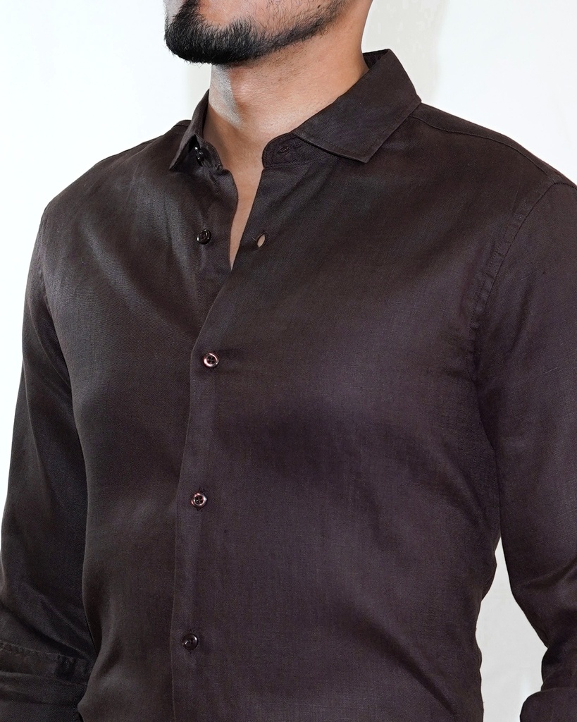 Vista adicional 2 de Camisa Bruno Cassini Lino French Modelo 8020-106 - ADAMS
