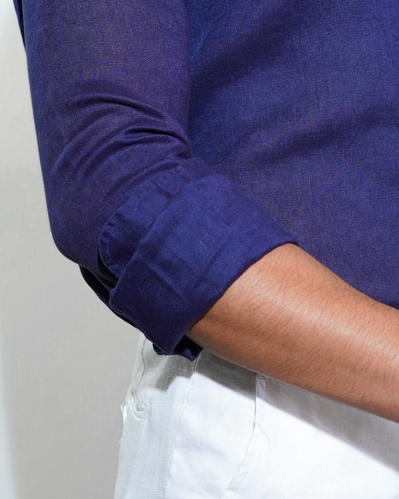 Vista adicional 4 de Camisa Bruno Cassini Lino French Modelo 8020-15 - ADAMS