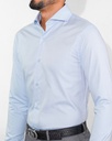Vista adicional 2 de Camisa Bruno Cassini Puño Sencillo Azul Claro Modelo Cm0005lbu - ADAMS