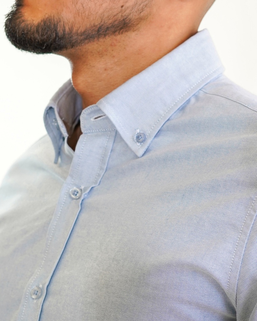 Vista adicional 2 de Camisa Bruno Cassini Normal Shirt Azul Modelo Cm0042dbu - ADAMS