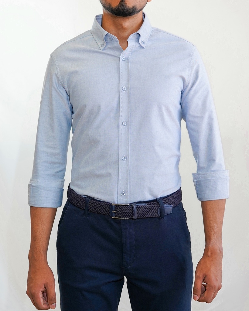 Vista adicional 3 de Camisa Bruno Cassini Normal Shirt Azul Modelo Cm0042dbu - ADAMS