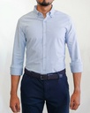 Vista adicional 3 de Camisa Bruno Cassini Normal Shirt Azul Modelo Cm0042dbu - ADAMS
