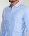 Vista adicional 2 de Camisa Bruno Cassini French Shirt Celeste Modelo Cm0042mbu - ADAMS