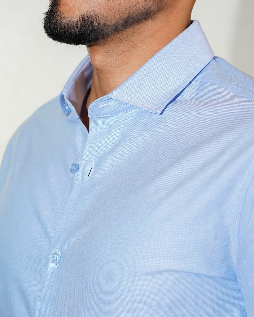 Vista adicional 3 de Camisa Bruno Cassini French Shirt Celeste Modelo Cm0042mbu - ADAMS