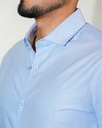 Vista adicional 3 de Camisa Bruno Cassini French Shirt Celeste Modelo Cm0042mbu - ADAMS