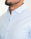 Vista adicional 3 de Camisa Bruno Cassini French Shirt Celeste Modelo Cm0044lbu - ADAMS