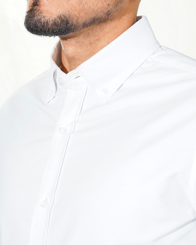 Vista adicional 3 de Camisa Bruno Cassini Normal Shirt Blanco - ADAMS