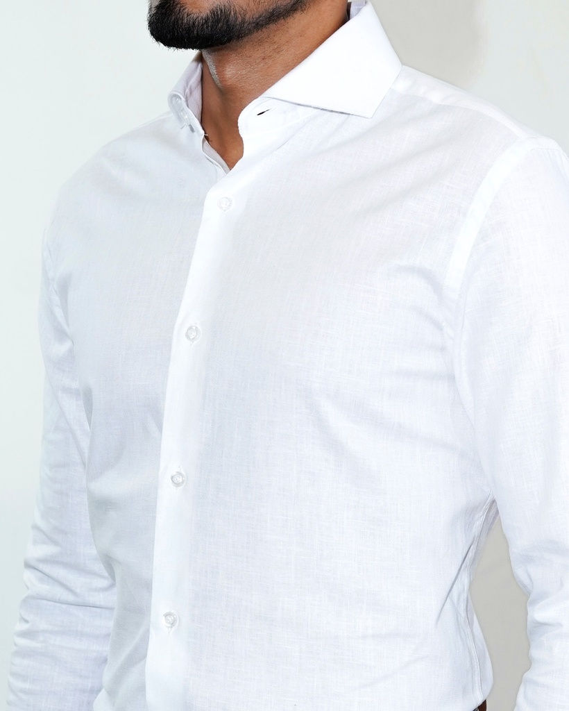 Vista adicional 2 de Camisa Bruno Cassini Puño Sencillo Blanco Modelo Ss23101-01 - ADAMS