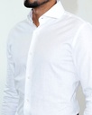 Vista adicional 2 de Camisa Bruno Cassini Puño Sencillo Blanco Modelo Ss23101-01 - ADAMS