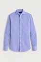 Vista adicional 3 de Camisa Bruno Cassini Puño Sencillo Linen Azul Modelo 605-3 - ADAMS