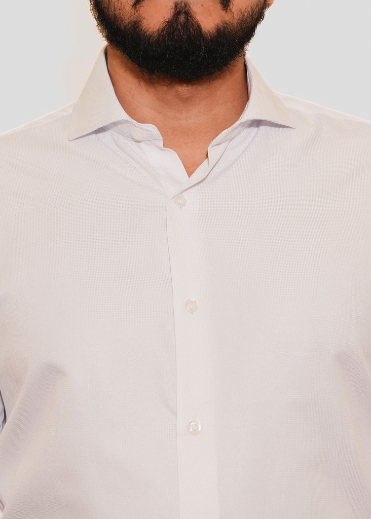 Vista adicional 3 de Camisa Bruno Cassini Puño Sencillo Blanco Modelo Hd42-b116 - ADAMS