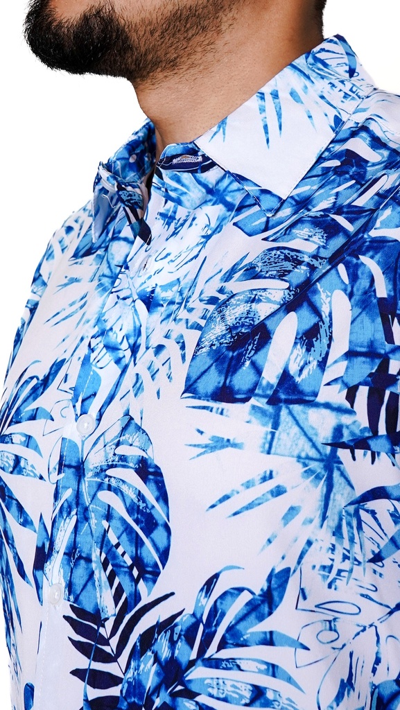 Vista adicional 3 de Camisa Cubavera Manga Corta Bright Blanco Modelo Cuwsp007 - ADAMS