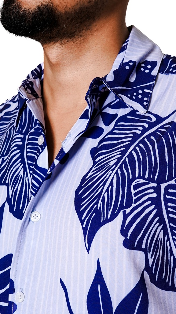 Vista adicional 3 de Camisa Cubavera Manga Corta Natural Linen - ADAMS