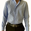 Camisa Bruno Cassini Doble Puño Azul Point