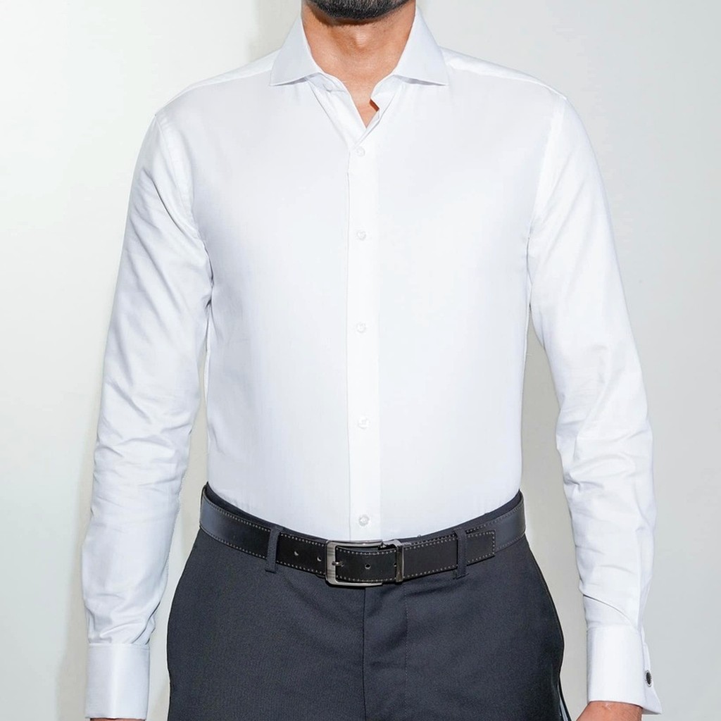 [11701DC-15.5-S1] Camisa Bruno Cassini Doble Puño Blanco Modelo 11701dc (15.5, S1 - 32/33)