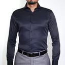 Camisa Bruno Cassini Doble Puño Negro Modelo A151-82dc