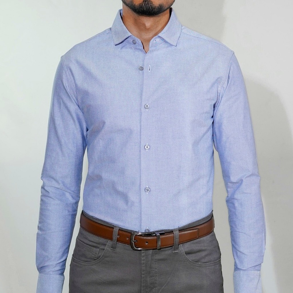 [CM0042RYB-F/S] Camisa Bruno Cassini French Shirt Azul (S)