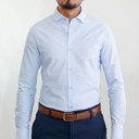 Camisa Bruno Cassini French Shirt Celeste Modelo Cm0044lbu