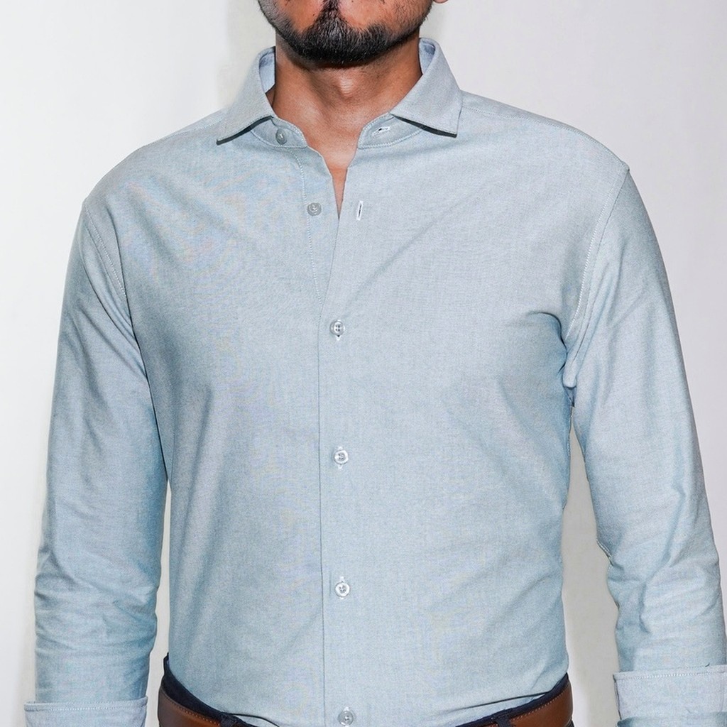 [CM0042DGR-F/S] Camisa Bruno Cassini French Shirt Mint (S)