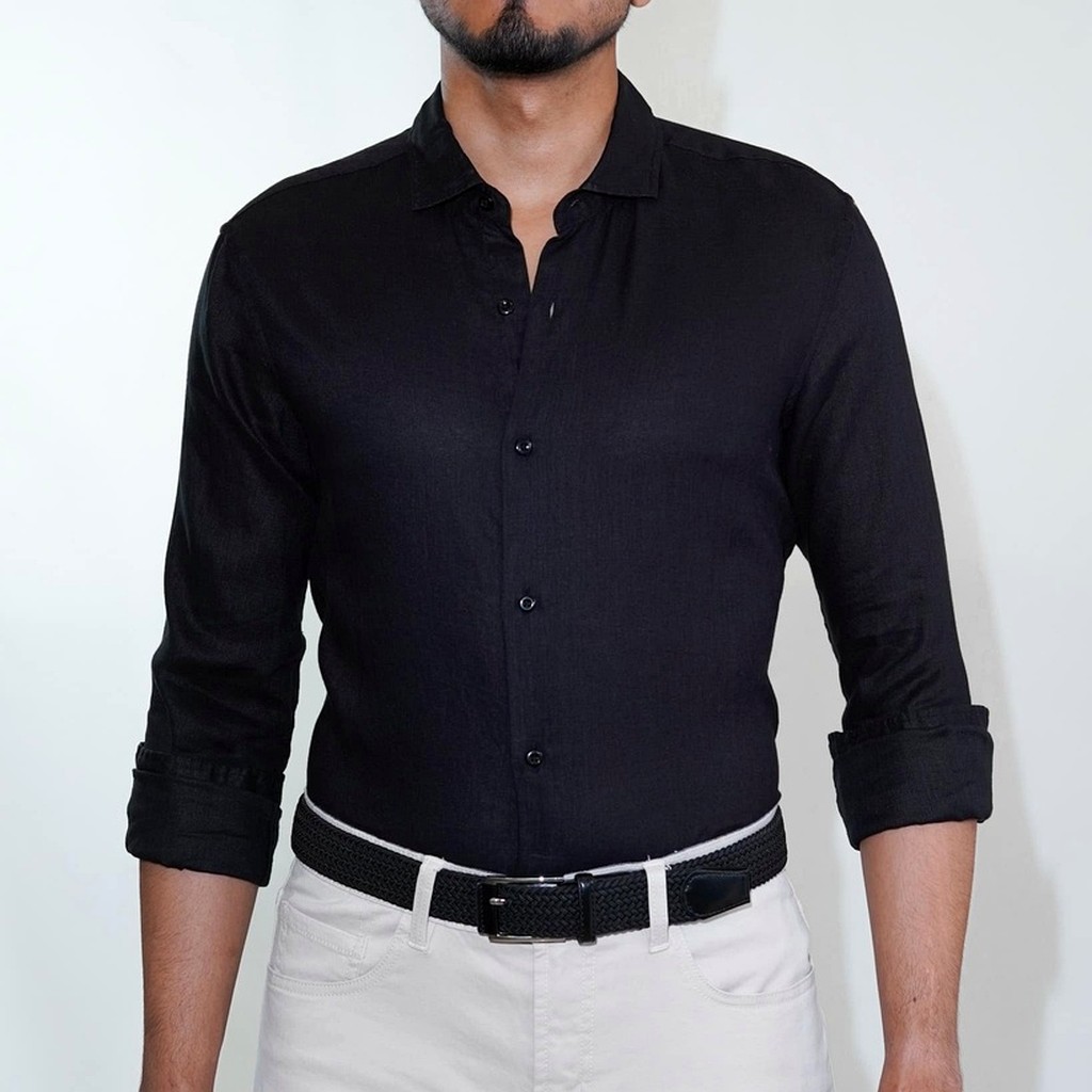 [8020-3-F/S] Camisa Bruno Cassini Lino French Modelo 8020-3 (S)