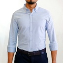 Camisa Bruno Cassini Normal Shirt Azul Modelo Cm0042dbu