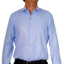 Camisa Bruno Cassini Puño Sencillo Azul Oscuro Modelo 20002-16.5